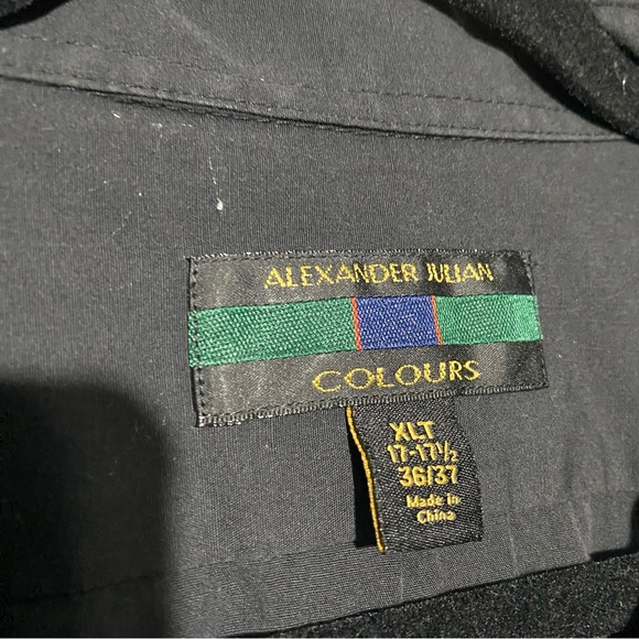 MENS XLT VINTAGE BLACK DRESS SHIRT - Picture 2 of 2